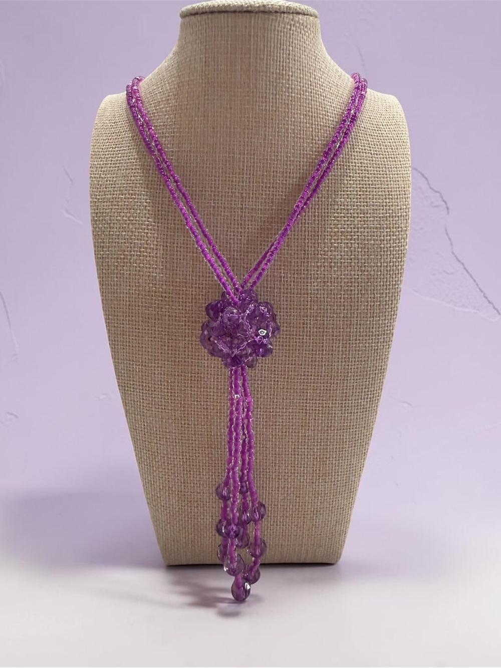 Purple Beaded Necklace